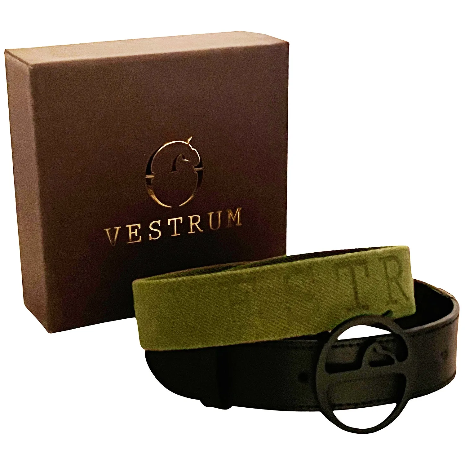 VESTRUM - "POZZALLO" Belt in Army Green and Matte Black