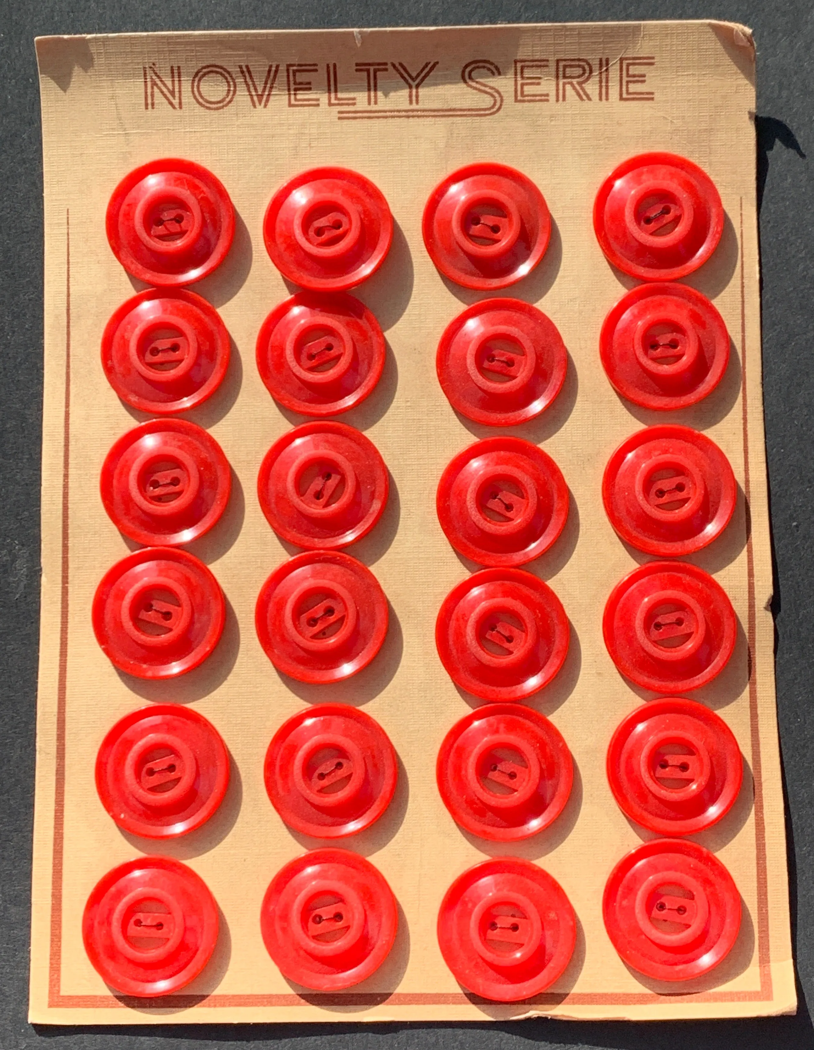 Vibrant Bright Red Vintage 2.2cm Buttons - 6 or 24