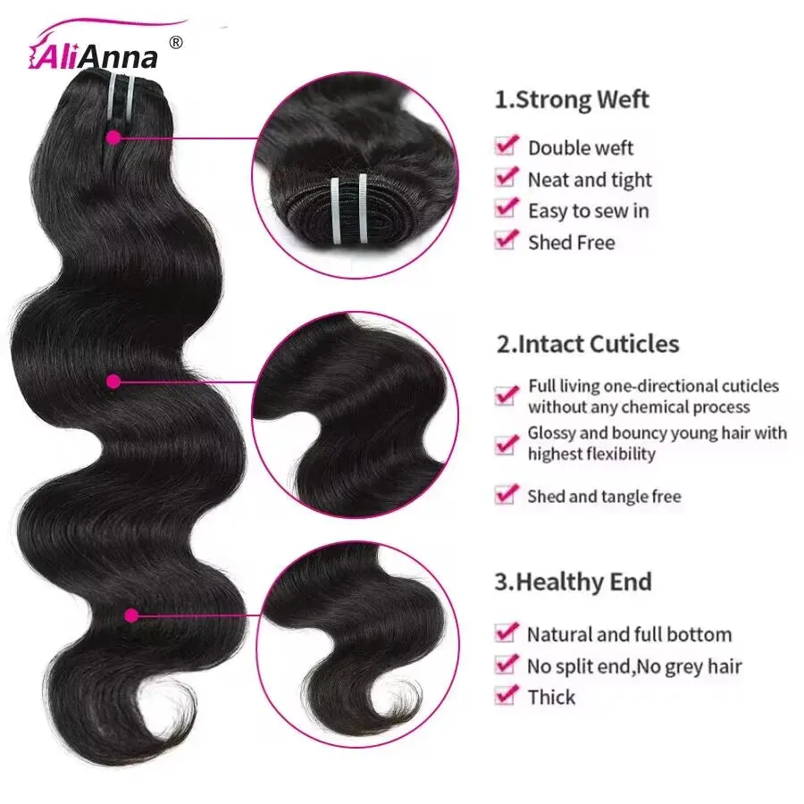 Vietnamese Raw Hair Bundles Thick Body Wave Hair Extensions