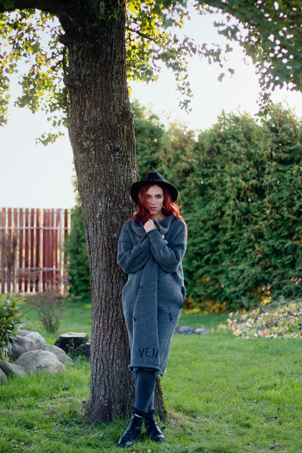 Warm long wool cardigan Anthill | VÉJA