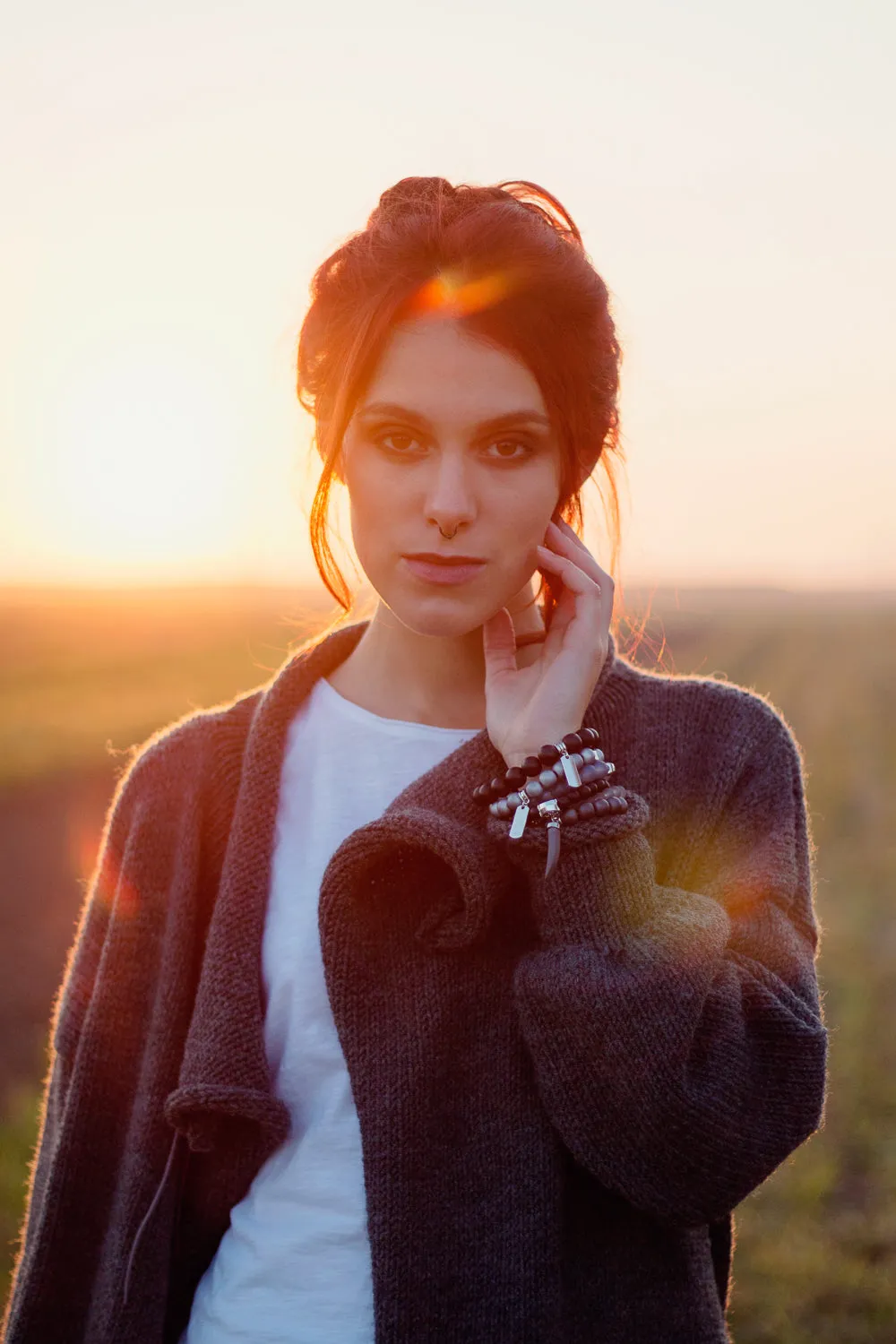 Warm long wool cardigan Anthill | VÉJA