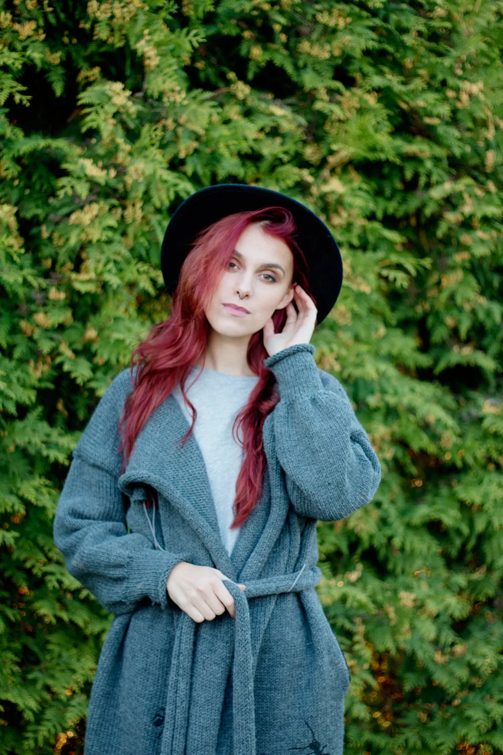 Warm long wool cardigan Anthill | VÉJA
