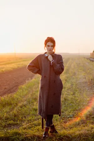 Warm long wool cardigan Anthill | VÉJA