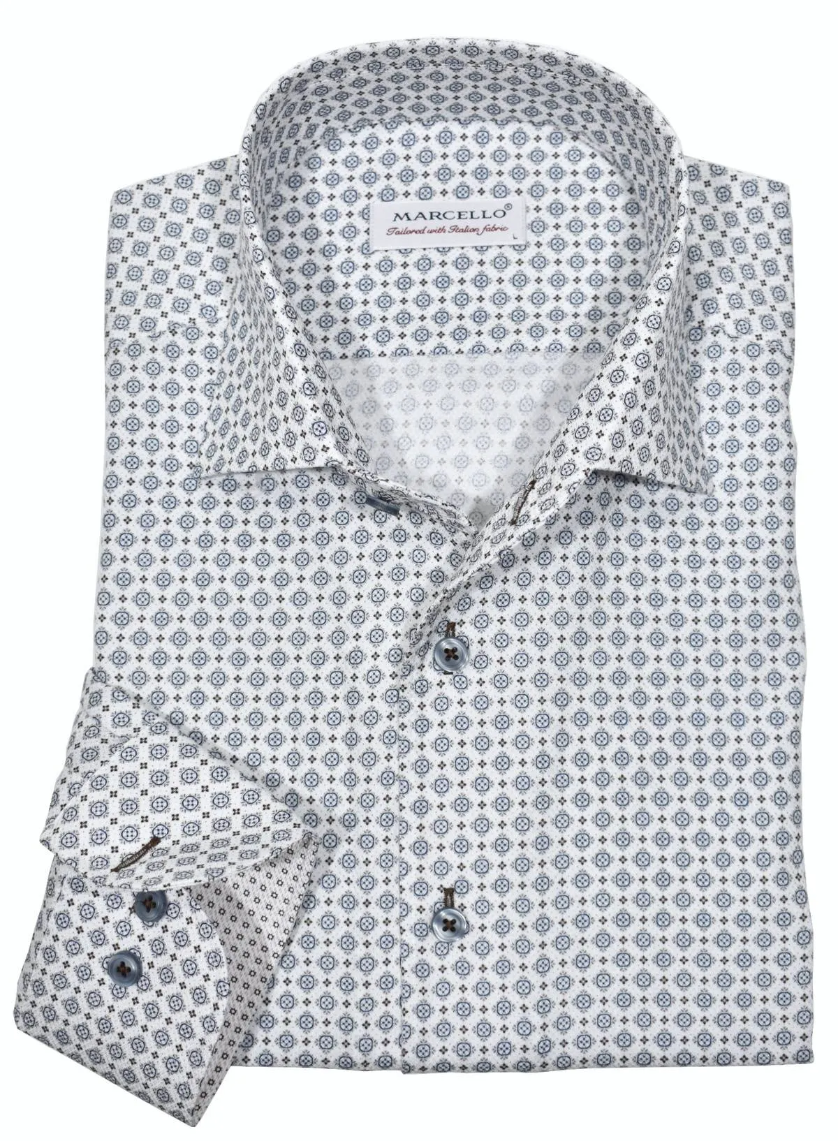 WM638R Slim Fit Classic Medallion Roll Collar