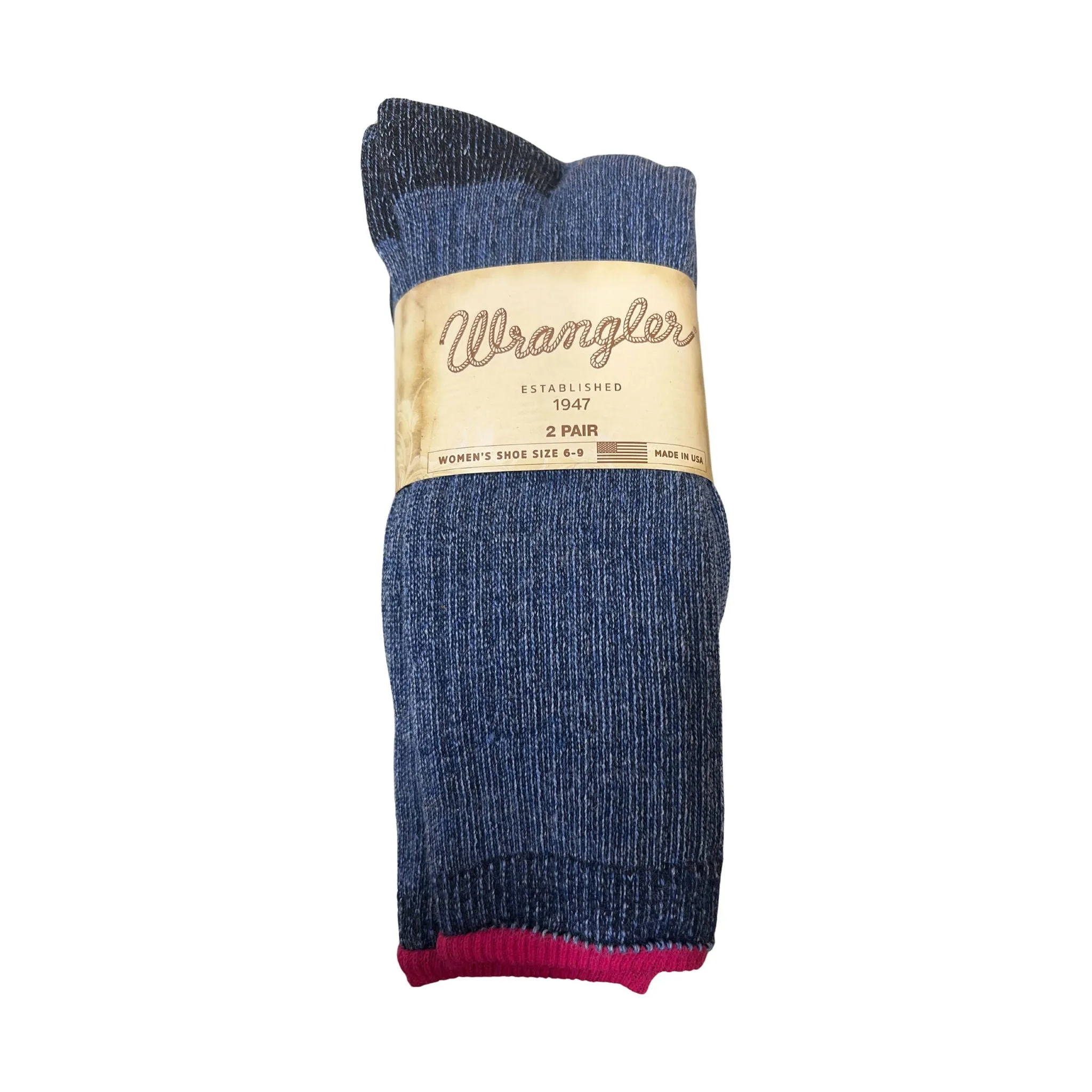 Wrangler Women's 2 Pack Merino Socks - Denim