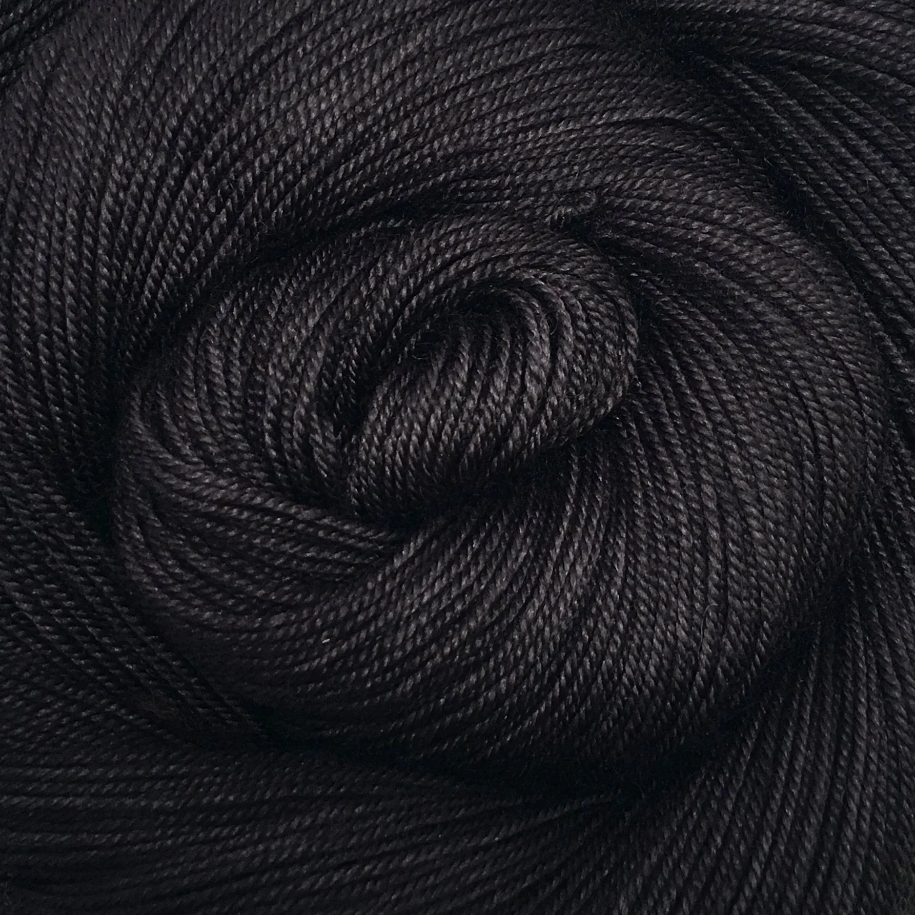 Yakity Yak Fingering Weight Yarn - Black Semi Solid